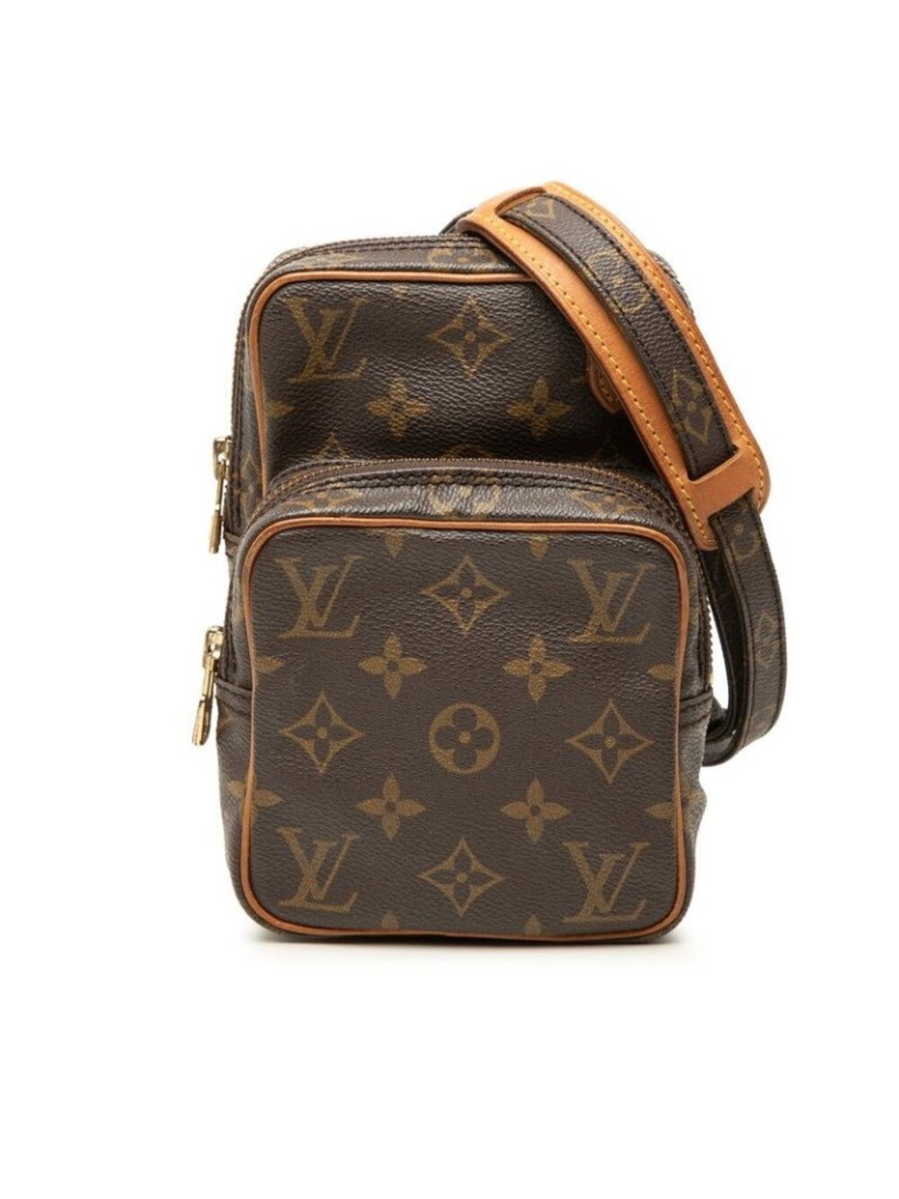Louis Vuitton Monogram Mini Amazon Crossbody Shoulder Bag Brown Leather